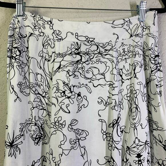 SOFT SURROUNDINGS Skirt Amaranth PM Abstract Modern Artsy Elastic Back Waist - Picture 7 of 14